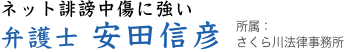 ネット誹謗中傷に強い弁護士 安田信彦 所属 さくら川法律事務所